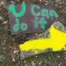 Yellow arrow Cycle the Camino Frances from Ponferrada to Santiago