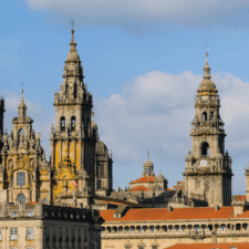 Cathedral de Santiago aerial view