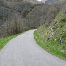 Walkway through mountain