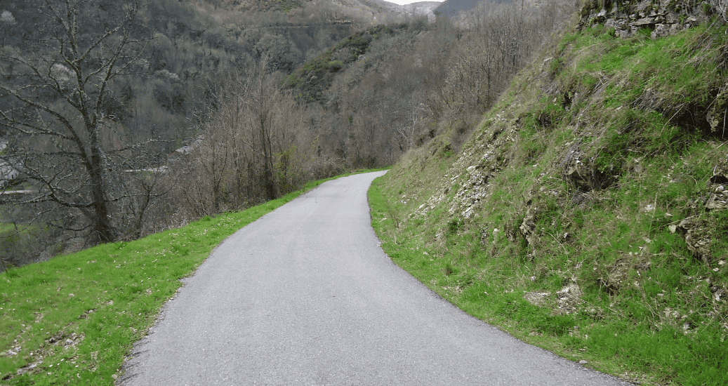 Walkway through mountain