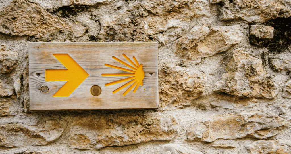 Yellow arrow, another of the main Camino de Santiago symbols