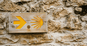 Yellow arrow, another of the main Camino de Santiago symbols