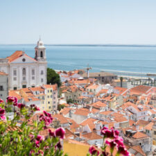 Alfama Lisbon-Portugal aerial view