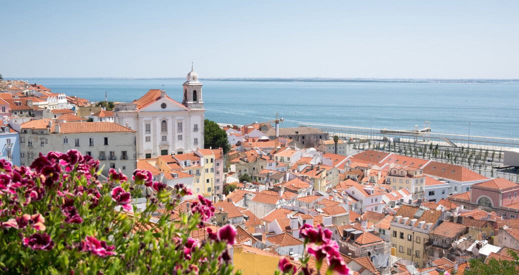 Alfama Lisbon-Portugal aerial view