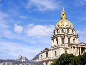 Les Invalides, the Military Museum and Tomb of Napoleon in Paris, France