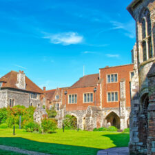 Small Ancient Houses Next to Canterbury Cathedral in Canterbury