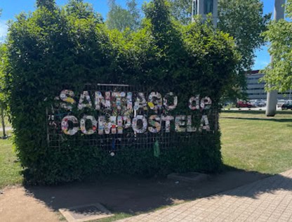 Santiago de Compostela on leaves