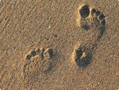 footprints in sand