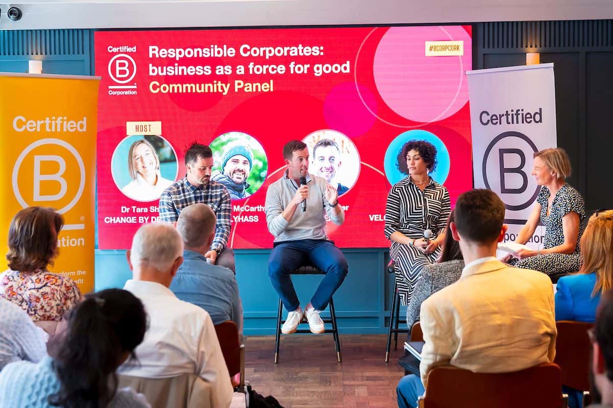 Panellists and attendees at Cork B Corp Gathering