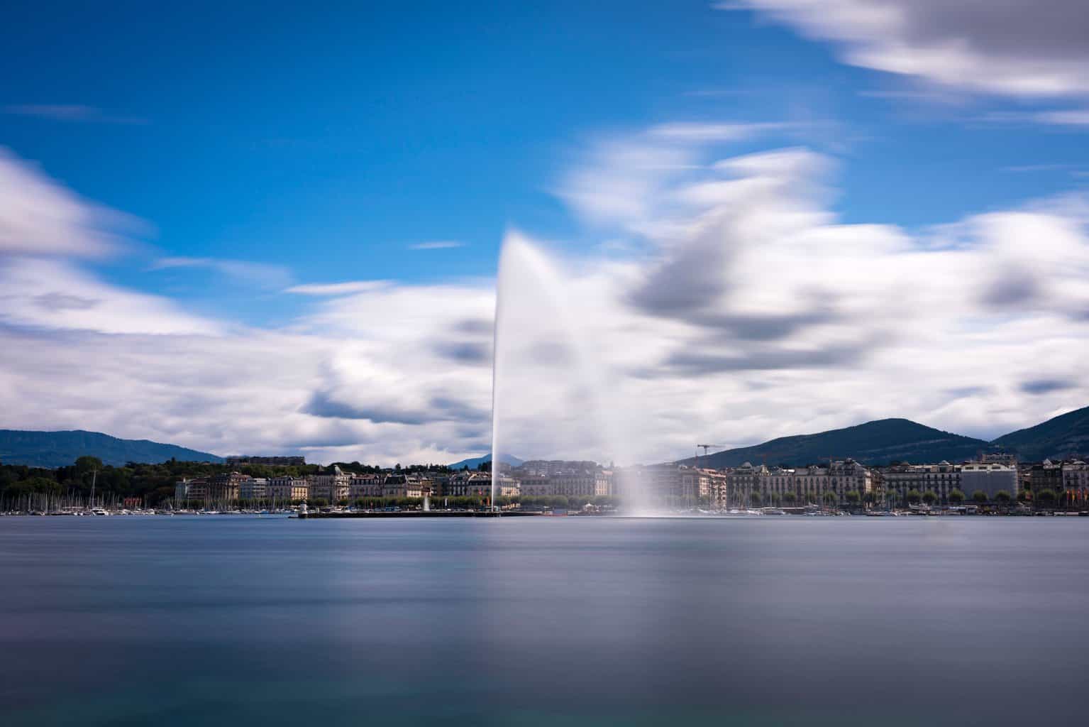 Fountain in Lake Geneva