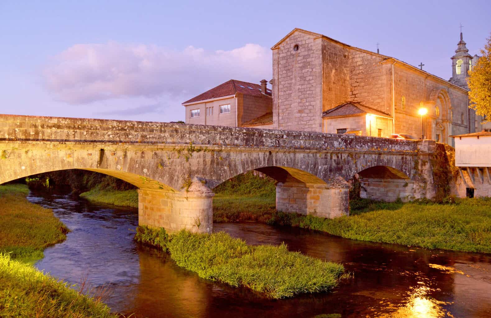 River running through the Galician town of Padron on the Camino Espiritual