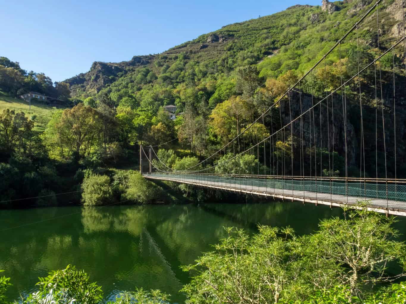 Bridge over river in Navia region, on the way from Gijon to Navia