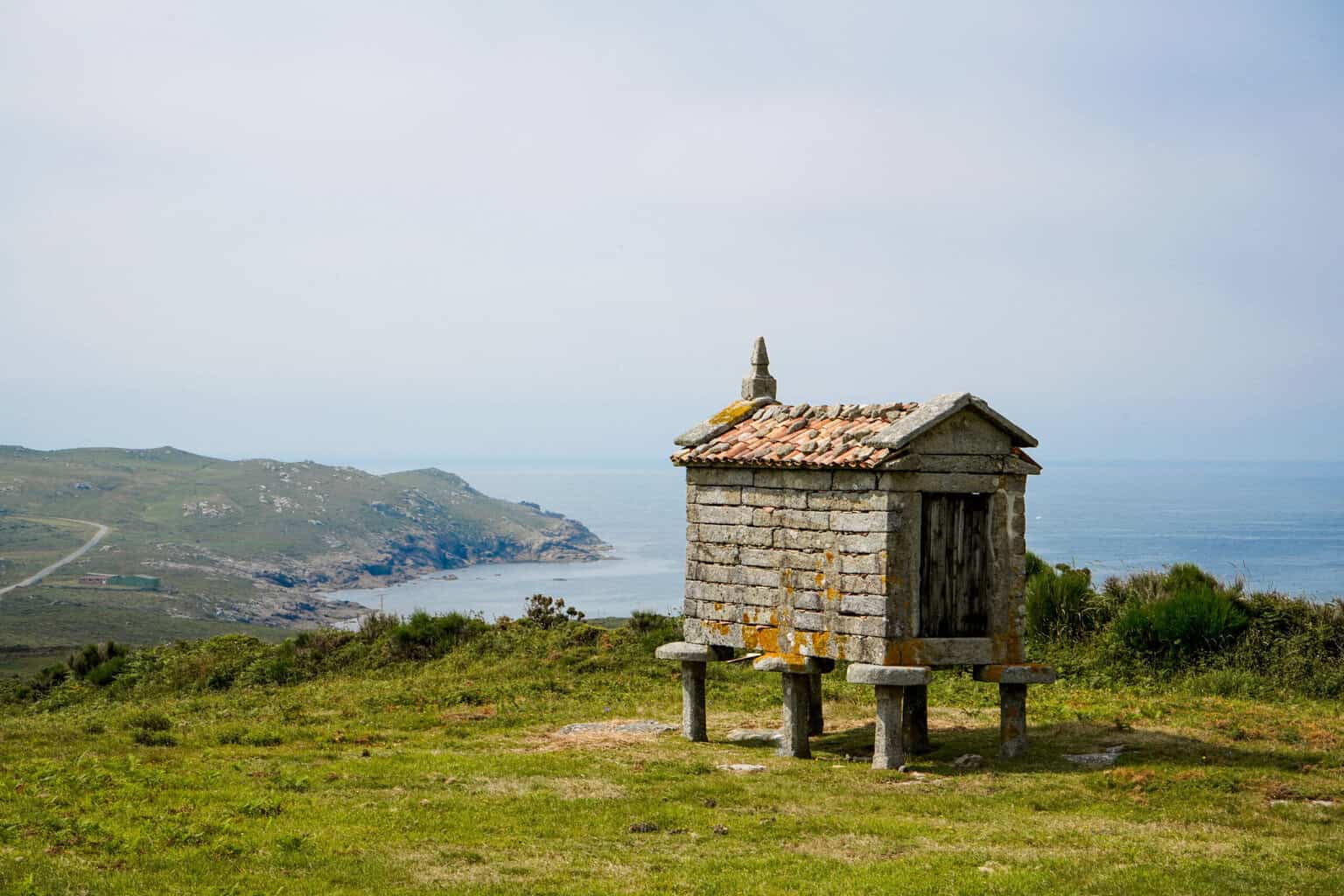 Granary in Northern Galicia on a coastal cliff