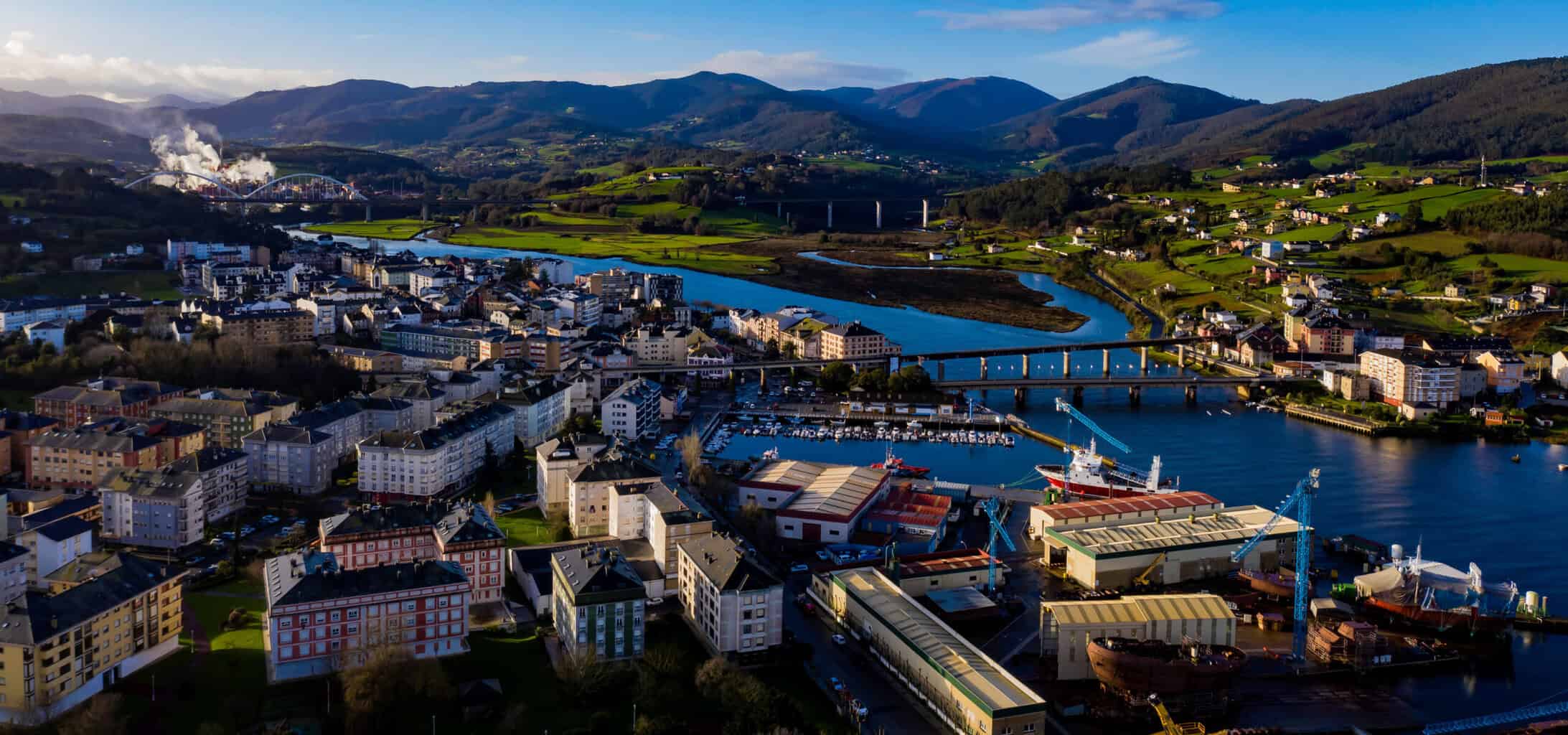River area in Navia region, on the way from Gijon to Navia