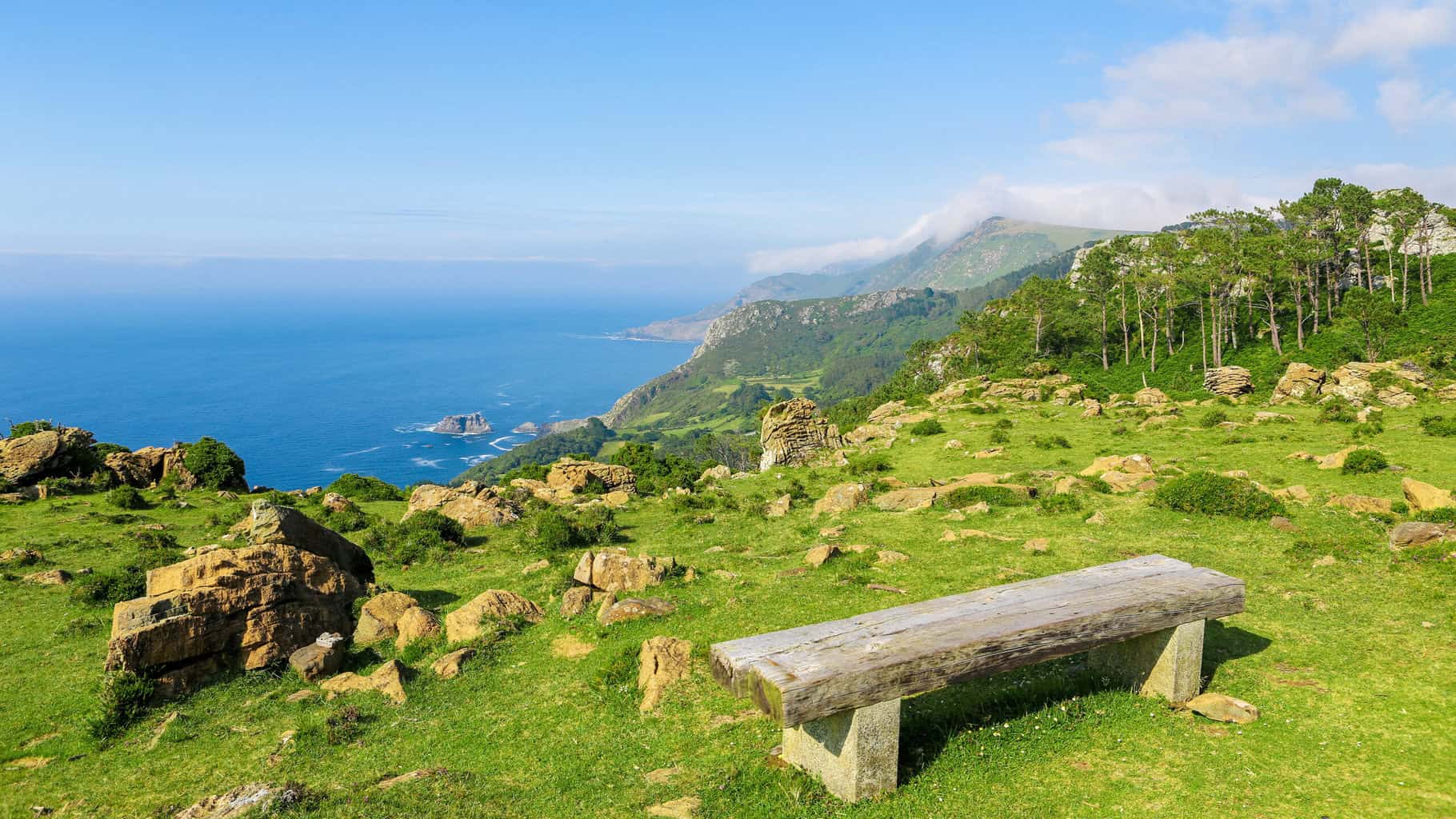 View over Sea in Northern Galicia, from Navia to Vilalba
