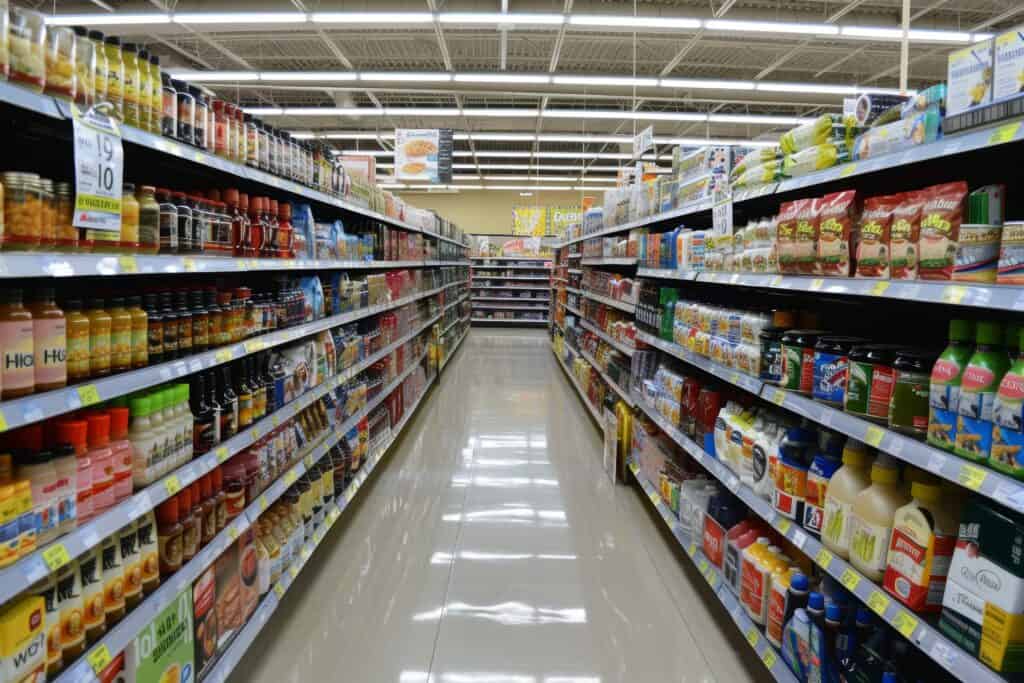 Gluten free food on the Camino in a supermarket