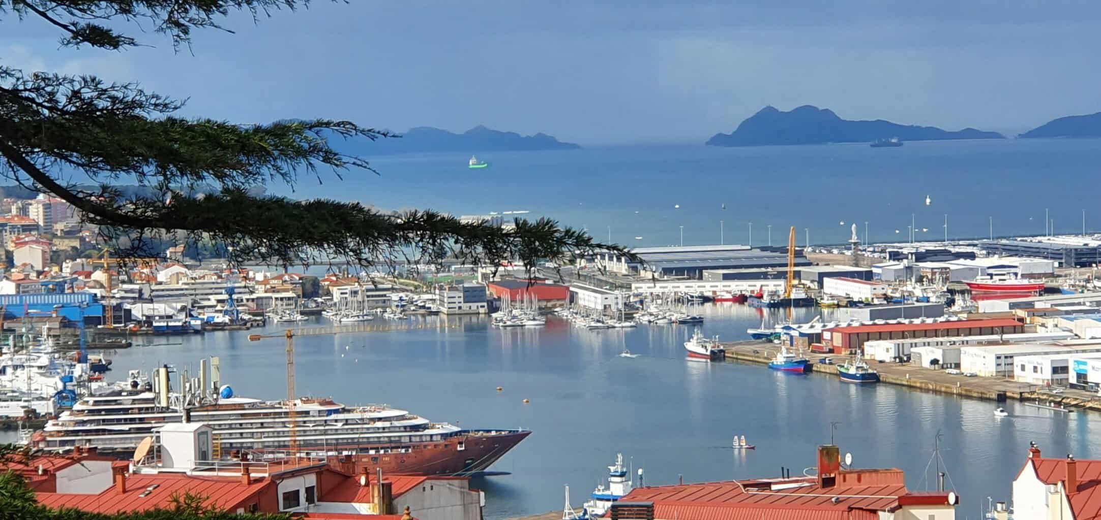 View of Vigo's port - Camino Portugués Coastal